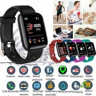 Ready Stock 116 PLUS Color Screen Smart Watch Heart Rate Blood Pressure Waterproof Fitness Tracking Watch