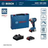 BOSCH GDX 18V-285 Professional บล็อกลม/ไขควงกระแทกไร้สาย 18V 2in1 285Nm (ชุดอุปกรณ์) (รหัส 06019N21K