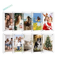 Magnetic Picture Frame , Acrylic Magnet Picture Frame for Refrigerator , 2.36x3.54 Inch Clear Photo 