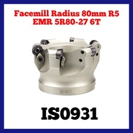 Facemill Radius EMR 5R80 - 27 6T 80mm R5 fmb27 for insert RPMT10 RPMW10 not BAP400R