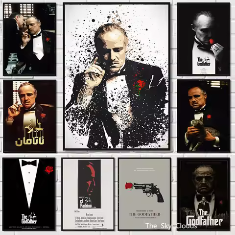 Classic TV Series The Godfather Canvas Painting Character Poster HD Printing Modern Wall Art Picture