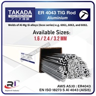 TAKADA ER4043 TIG Rod Aluminium Welding Rod (5kg) 1.6 / 2.4 / 3.2mm