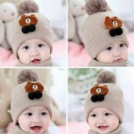 Baby Beanie Hat Baby Knitted Beanie Hat Soft Doll Motif Age 03 months - 4 years thick material