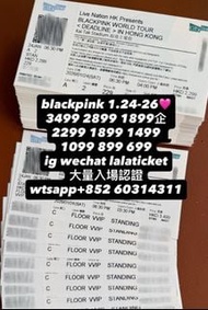 全場最平放 black pink 2899 1899 3499 2299 1499 1099 899 699 1月24 25 26日BLINK PIT PACKAGE vvip vip 演唱會 連位單