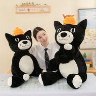 Mainan Mewah Kucing Hitam Baharu Anak Patung Kucing Comel dengan Topi Hadiah Hari Lahir Bantal Anak 