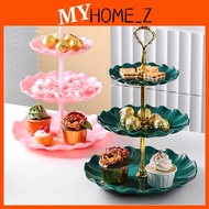 MYHZ_ 3 Tier High Tea Stand Dessert Cupcake Cakes Fruit Party Serving Platter Tray Food Tower Plates
