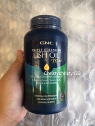 (大樽 240粒) ~GNC 三倍超級魚油 迷你膠囊裝 (GNC Triple Strength Fish Oil Mini) ~到期日: 2024年 11月