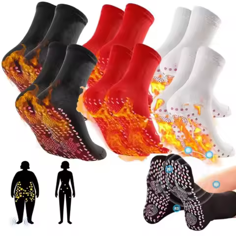 2/4/6pcs Self-Heating Socks Winter Warm Thermal Health Care Socks Slimming Health Short Sock Magneti