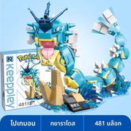 บล็อกการ์ตูน Pokemon Assembly Model พิเศษสำหรับเด็กชาย หุ่นยนต์สัตว์เลี้ยง ชิ้นส่วนเสริมสำหรับเล่นใน