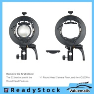 Valuemalls S2 Portable Flash S-type Holder Speedlite Bracket with Bowens Mount for Godox V1 Serie V8