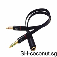 3 5mm Audio Mic Splitter Y Cable Headphone Adapter 1 Female Jack To 2 Dual Male