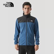 The North Face M ALPINE POLARTEC 100 JACKET - AP 男拼接立領保暖抓絨外套-藍黑-NF0A83OSMPF 3XL 藍色