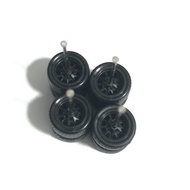 HOT WHEELS 10 SPOKE BBS BLACK RUBBER TYRE