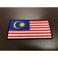 Flag Patch with Iron on Sticker at the back come in 7.5 cm, Round 6.5 cm and 7.5 cm atas t-shirt bol