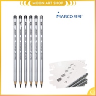 Genuine Marco 3B 4B 5B 6B 7B Pencil for Sketching - Handmade Nhamoon Drawing Pencil Set