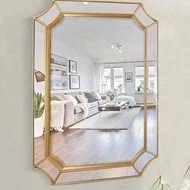 Bathroom Mirror Retro Mirror American Light Luxury Wall Mounted Mirror Bedroom Modern Minimalist Bat