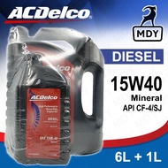 AC Delco High Performance Heavy Duty Diesel Mineral Engine Oil 15W40 API CF-4/SJ Select 6L + 1L