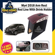 Perodua Myvi 2018 2019 2020 2021 2022 2023 2024 2025 Armrest Red Line Arm Rest with Drink Holder