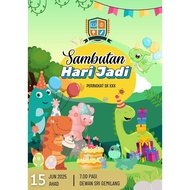 Sambutan Hari Lahir 2 set BUKU PROGRAM, BANNER 6x2, POSTER