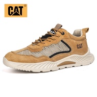 CAT Casual Men's Genuine Leather Outdoor Shoes Sports Breathable Mesh Running Men's Shoes
