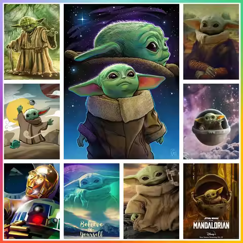 Star Wars Yoda Baby Diamond Painting 5D DIY Art Mosaic Embroidery Cross Stitch Element Crafts Set Ba