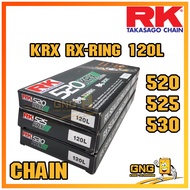 RK TAKASAGO CHAIN 520 525 530 KRX RX-RING 120L 100%ORIGINAL