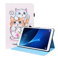เคสแท็บเล็ตสำหรับ Samsung Galaxy Tab A 7.0 2016 SM-T280 SM-T285เคสแท็บเล็ตพิมพ์ลายแมวน่ารักสำหรับ Samsung Galaxy Tab A6 2016 7นิ้ว