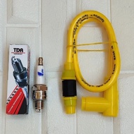 Racing SplitFire Spark Plug Cable + Racing Spark Plug Ninja RR/SSS/R, RX King, Satria 2-Stroke, FIZR