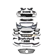 W205 C63 AMG Full Set Bumper Front Bumper With Grill Rear Diffuser For Mercedes Benz C Class W205 Sp