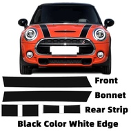 Brand New 3M Material Front Bonnet and Rear Strips Sticker For mini cooper F55 F56 F57 4 pcs/set