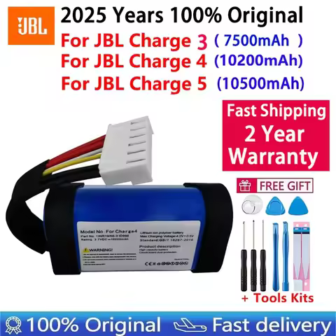 2025 Years 100% Original Speaker Replacement Battery For JBL Charge 3 Charge 4 Charge 5 Player Louds