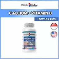Principle Nutrition Calcium 600 + Vitamin D 230s
