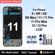 AAA+ OLED For iPhone X XR 11 LCD Display XS MAX 11 PRO MAX 12 Pro Incell Digitzer Assembly For iPhon