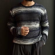 Unfinished Stripe Long Sleeve Knit by Frj Jeans