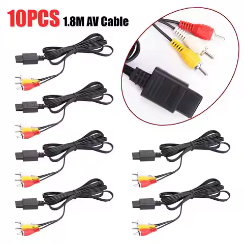 1.8M AV Cable Video Cable AV Cable To RCA Audio Video AV Cable Cord Audio TV Video Cord for Nintendo