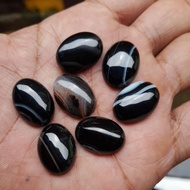 Agate black Solomonnatural 18x13 mm