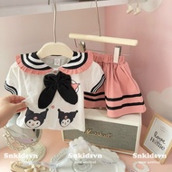 Set bộ Kuromi thuỷ thủ CS333 kèm chân váy kaki mềm cho bé gái