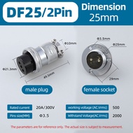 DF25 Aviation Connector 2-12Pin Aviation Plug Socket Metal Circular Connector for Machinery Equipmen