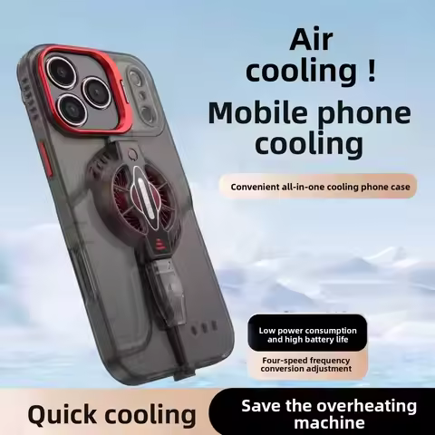 Suitable for iPhone 17ProMax – Universal Game Cooling Case with USB Powered Fan, Live Streaming Spec