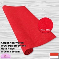 Karpet non woven lantai brudu bludru polos alas kasur duduk masjid mesjid mushola pameran panggung 1