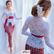 MERAH Modern Balinese Brocade Kebaya Stretchy New Kutu Brocade Kebaya Top Wholesale Traditional Clot