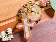 客製化 十字架 鑰匙圈 吊飾 搖搖樂 流沙 寵物毛 骨灰 畢業禮物