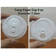 Lid/ 9 Oz Paper Cup Lid / Hot Lid Paper Cup 9 Oz - White Black/ @50pcs