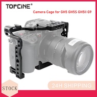 Topcine Camera Cage for Panasonic Lumix G9/GH5II/GH5/GH5S with NATO Rail Cold Shoe Mount Multiple 1/