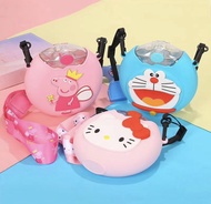 Donut Water Cup Water Bottle Kids Straw Water Cup Summer Cute Shaking Sound Cold And Hot Water Bottle Baby