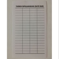 Source Center Return Card Library Date Due Slip/