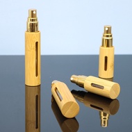 5ml 10ml Gold Bamboo Empty Spray Refillable Bottle Container Makeup Water Atomizer Bottle Empty Cont