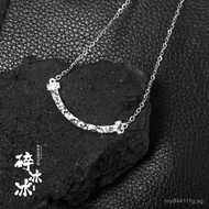 Unique Necklace s999Super Shiny Versatile Smile Women Smile Light Luxury Collarbone Pure Silver Desi