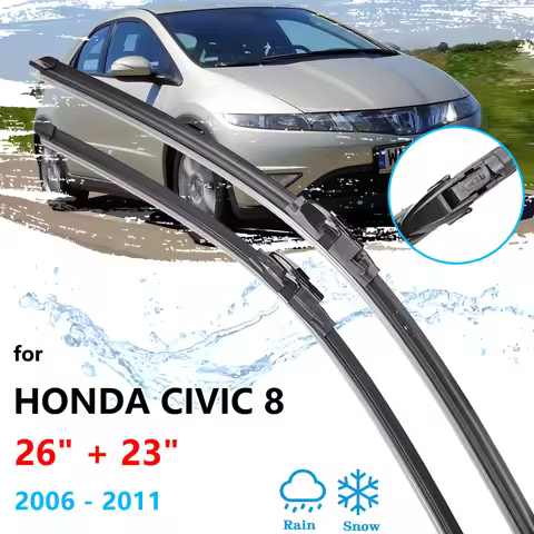For Honda Civic 8 FK1 2 3 FN1 2 3 4 European 2006~2011 Hatchback Front Window Wiper Blades Windshiel