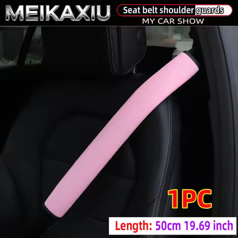 One or two star PU leather embossed car shoulder pads 50cm 19.69 inches long safety belt decorative